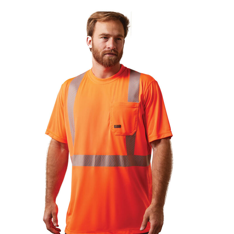 Ariat T-Shirts Herren - Rebar Hi-Vis Ansi Orange ( DZREN-5671 )
